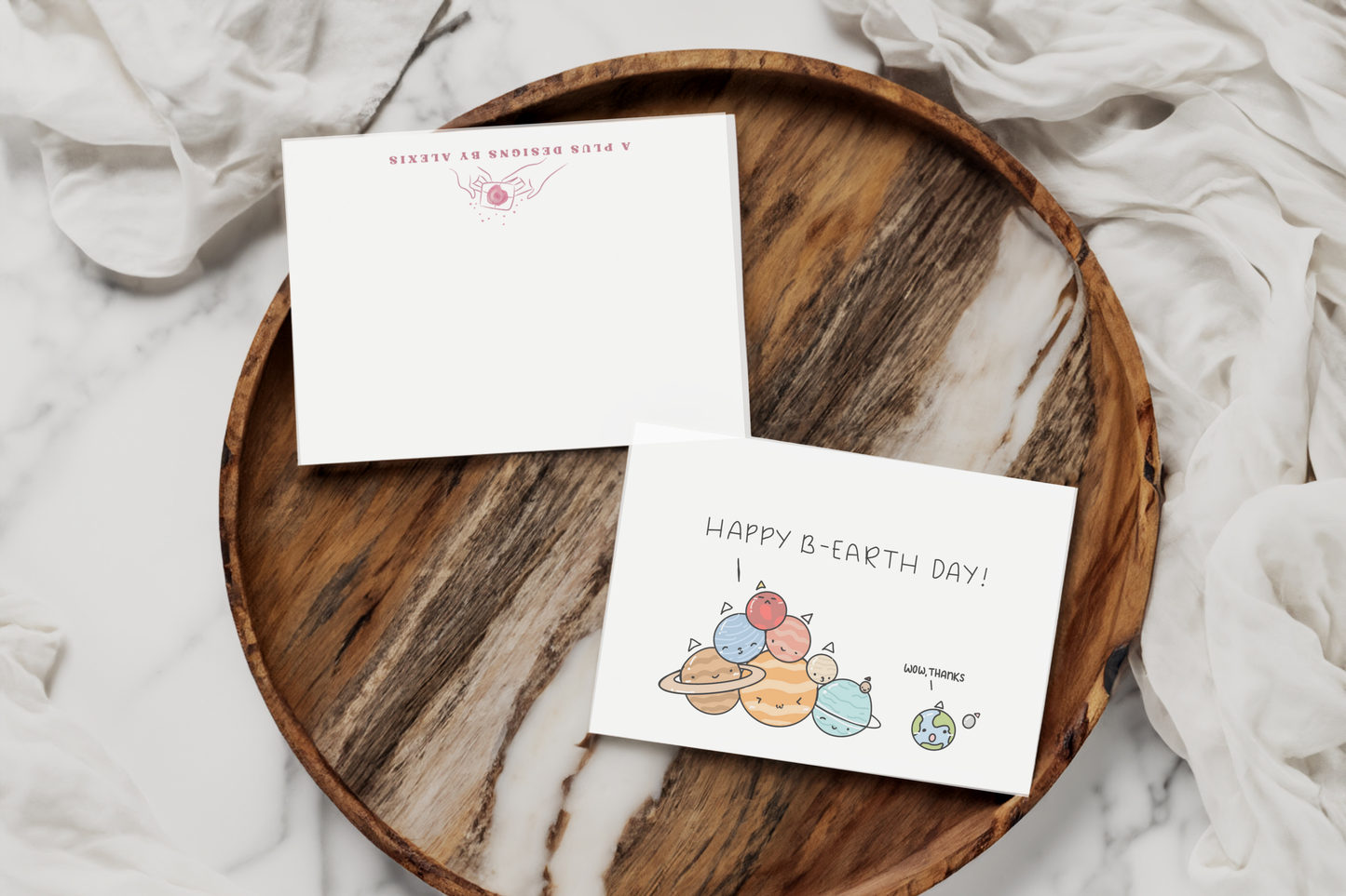 "Happy B-Earth Day" Space-Themed Birthday Card ππ