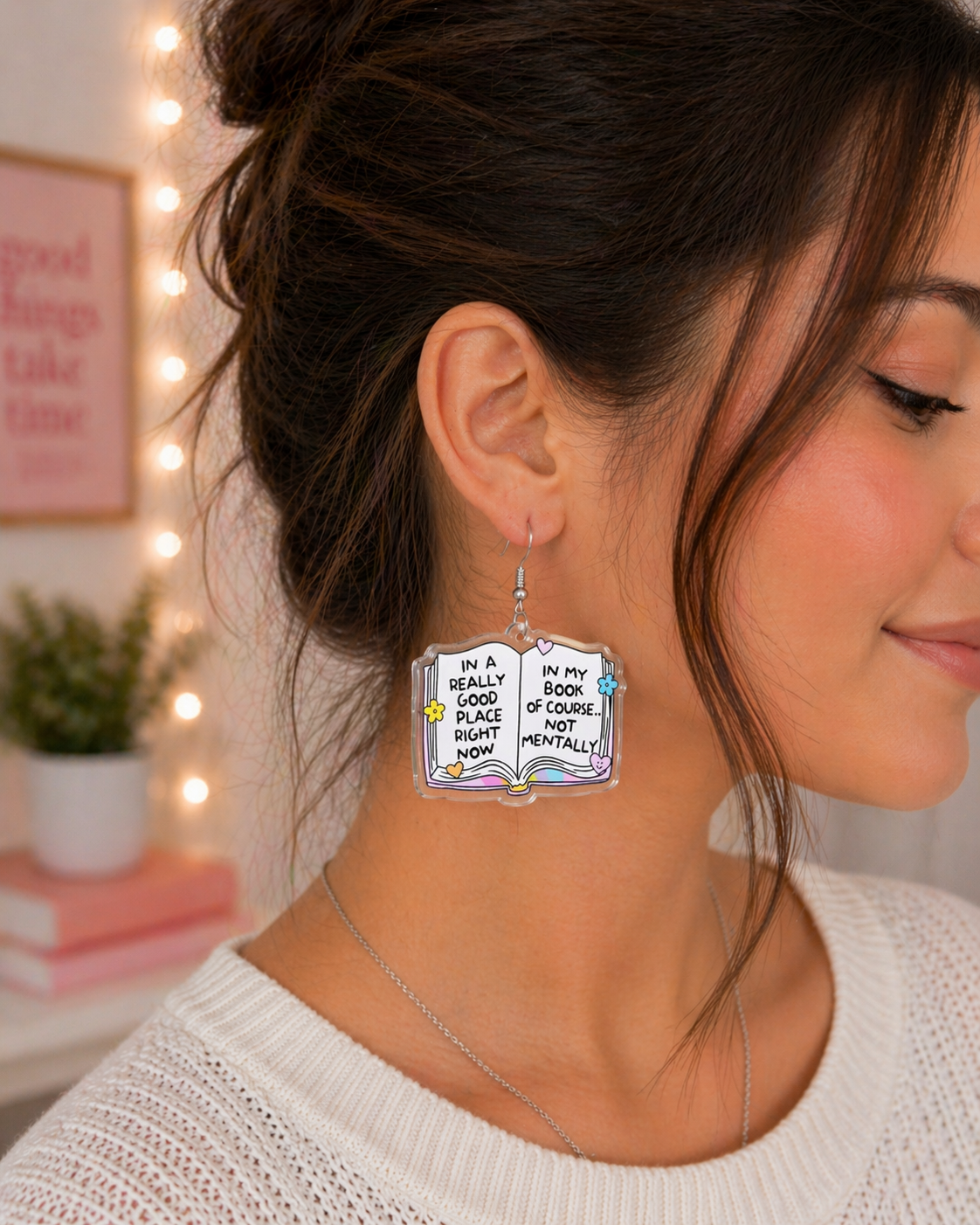 In A Good Place...In My Book Earrings