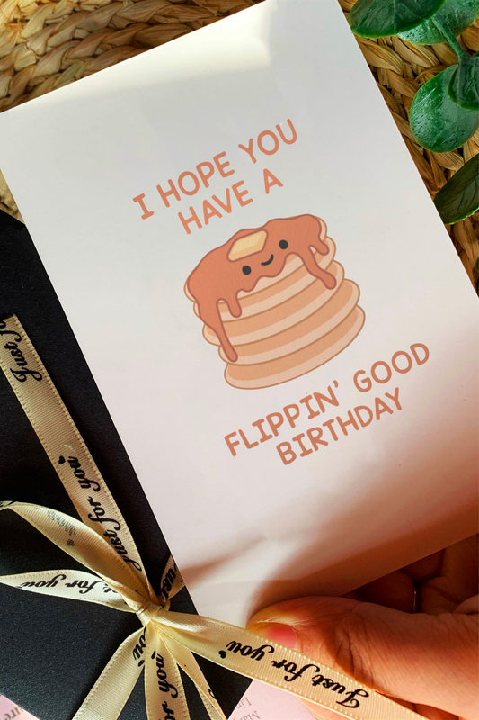 "Flippin' Good Birthday" Pancake-Themed Card π₯π