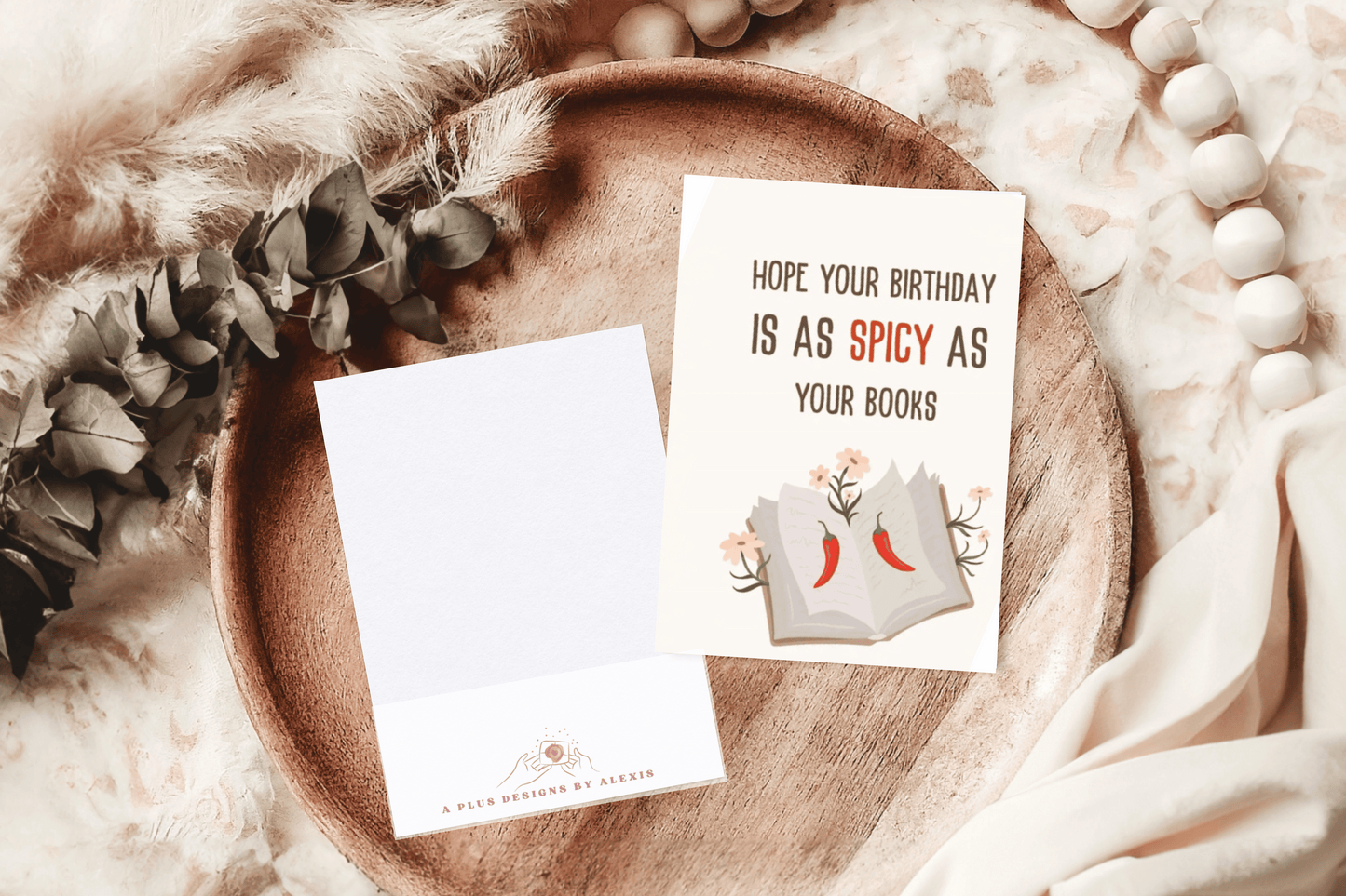 "Spicy Book Lover" Birthday Card šš¶ļø