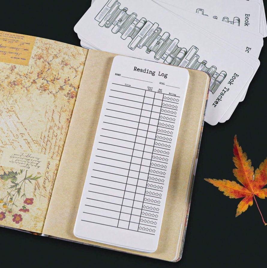 Huge Reading Log and Book Tracker Bookmark