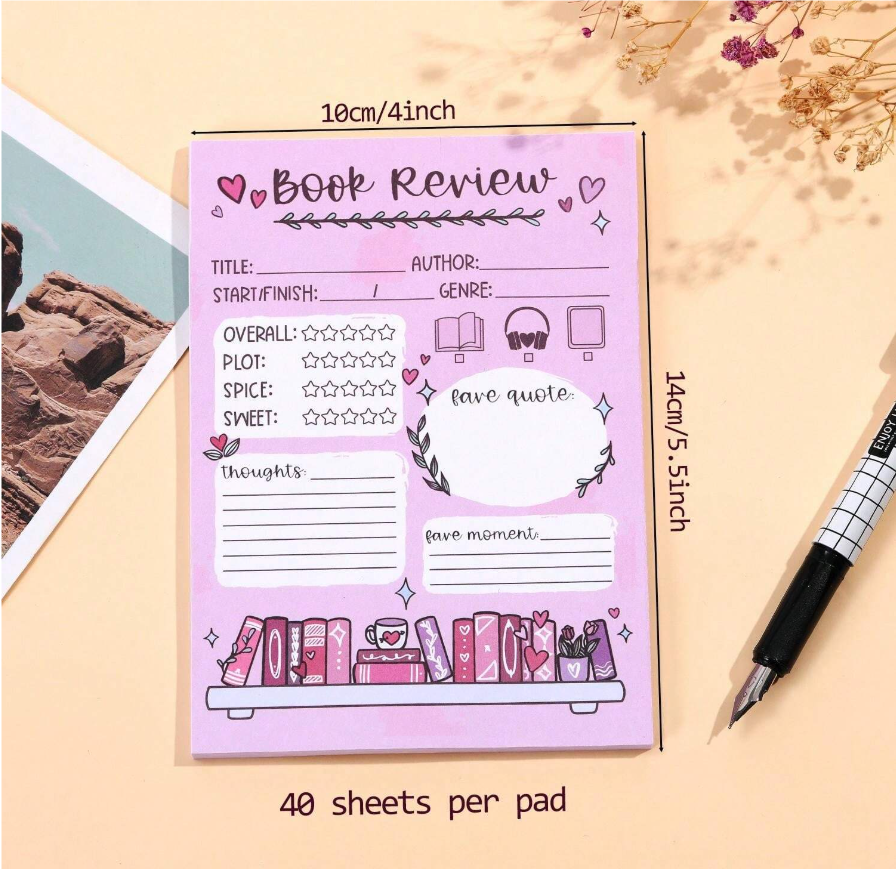 Pink Book Review Sticky Pad