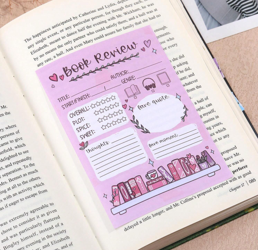 Pink Book Review Sticky Pad