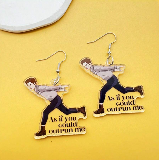 "As If You Could Outrun Me" Running Vampire Earrings