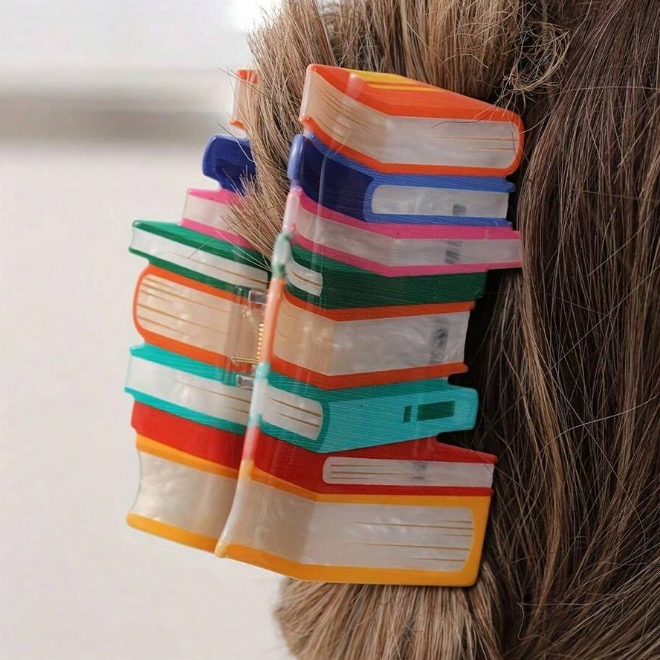 Book Hair Claw Clip