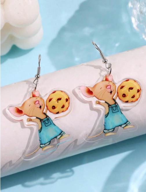 Sweet Little Mouse Cookie Earrings πͺ
