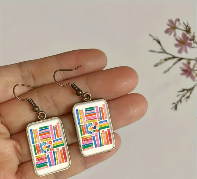 Read More Books Shelf Earrings πβ¨