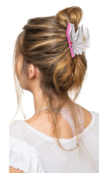 Small Book Hair Claw Clip