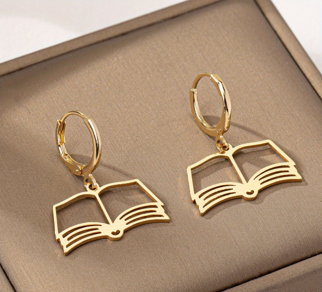 Open Book Earrings