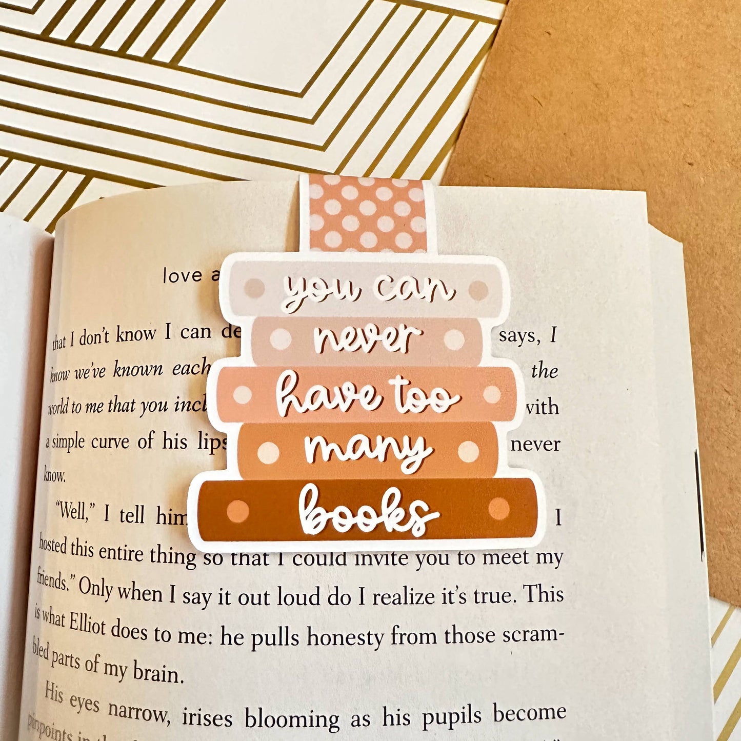 You Can Never Have Too Many Books Cute Magnetic Bookmark