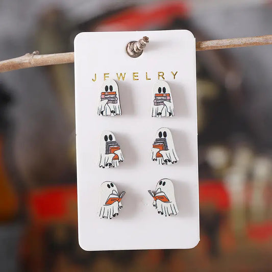 Spooky Bookish Ghost Earrings 👻📚