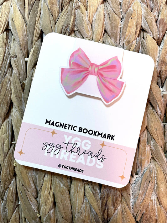 Pink Bow Magnetic Bookmark 🎀📖