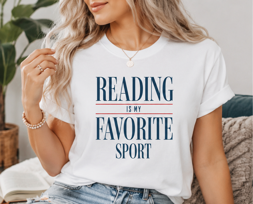 Reading Is My Favorite Sport Graphic Tee