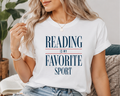 Reading Is My Favorite Sport Graphic Tee