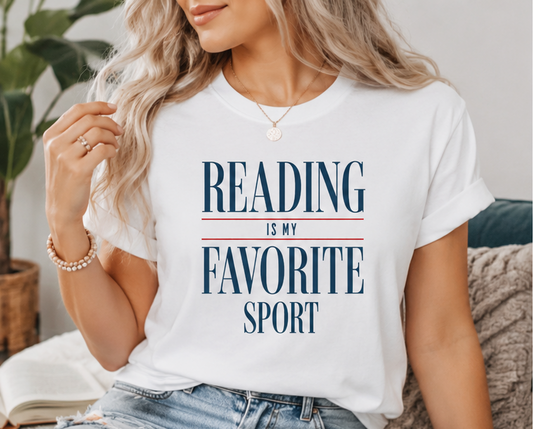 Reading Is My Favorite Sport Graphic Tee