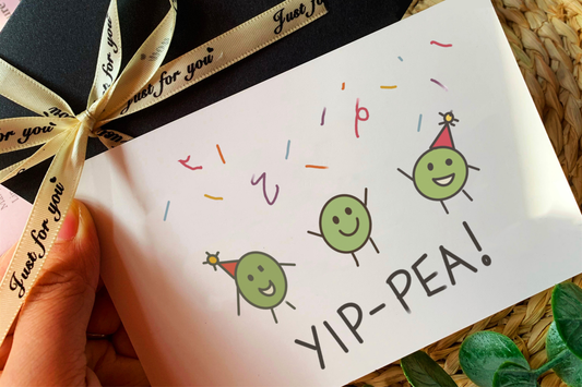 "Yip-Pea!" Celebration Card 🎉🌱