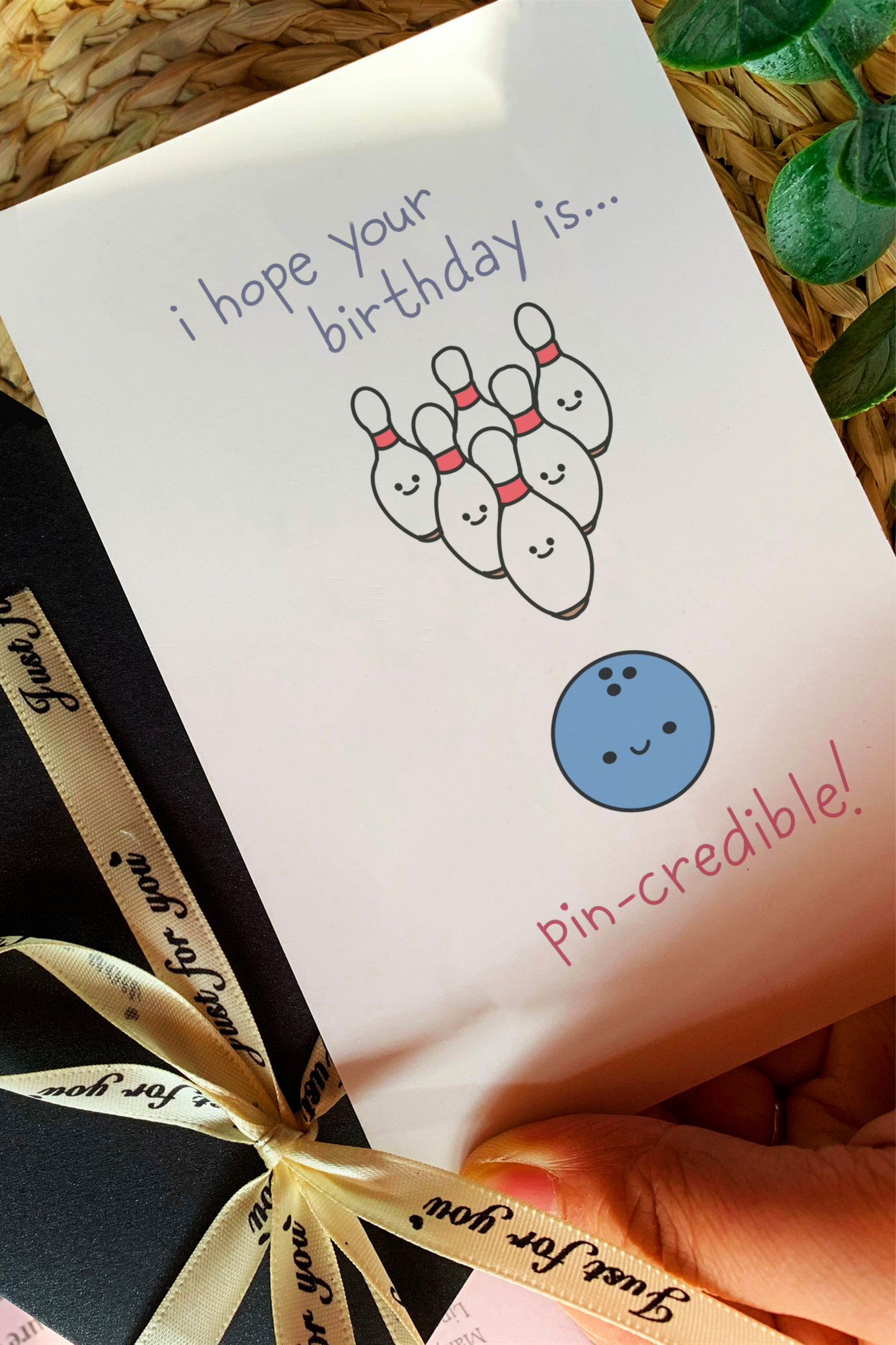 "Pin-Credible" Bowling-Themed Birthday Card 🎳