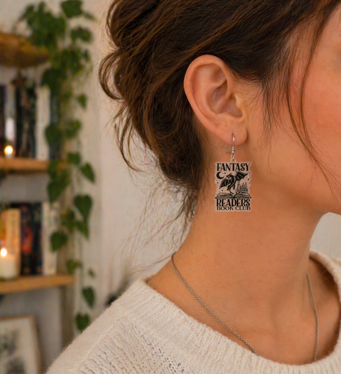 Fantasy Readers Book Club Earrings 🐉📚