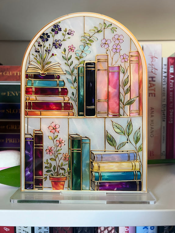 Stained Glass Book Nook Suncatcher
