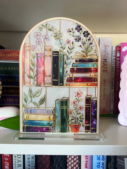 Stained Glass Book Nook Suncatcher