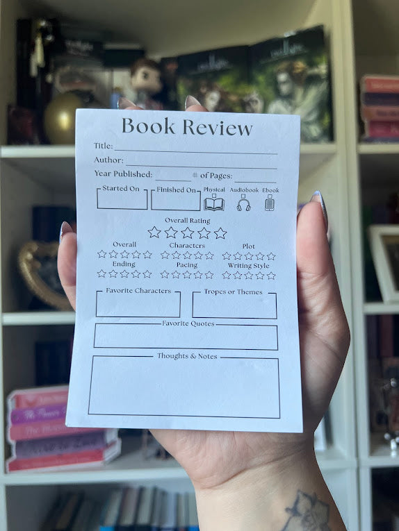 Large Book Review Sticky Pad