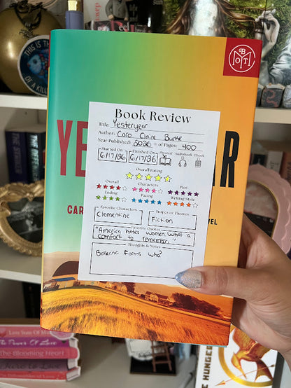 Large Book Review Sticky Pad