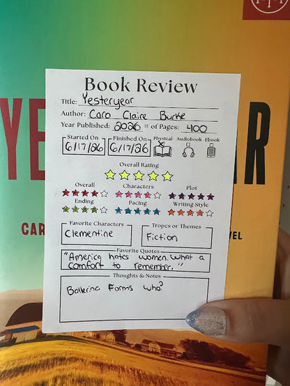Large Book Review Sticky Pad