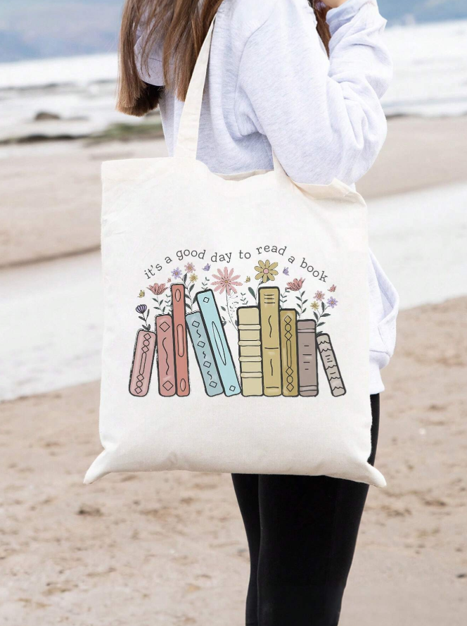 "It's a Good Day to Read a Book" Canvas Tote