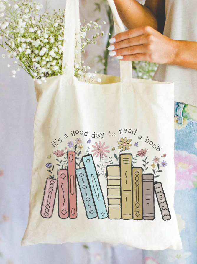 "It's a Good Day to Read a Book" Canvas Tote