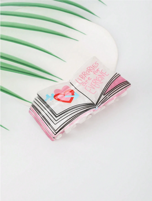 "Libraries Are for Everyone" Hair Claw Clip