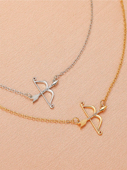 Archer’s Bow & Arrow Pendant Necklace
