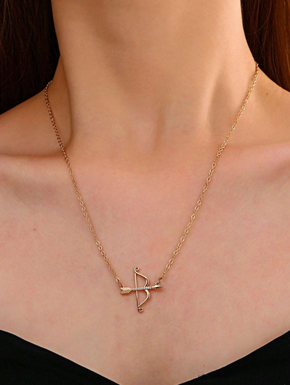 Archer’s Bow & Arrow Pendant Necklace