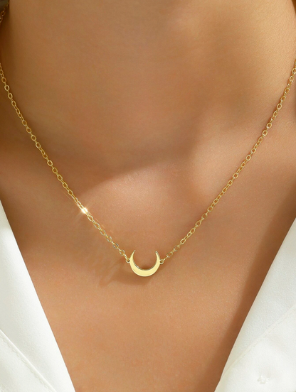 Gold Crescent Moon Necklace