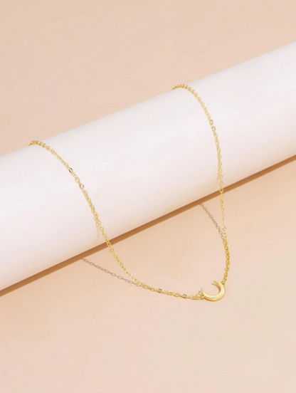 Gold Crescent Moon Necklace