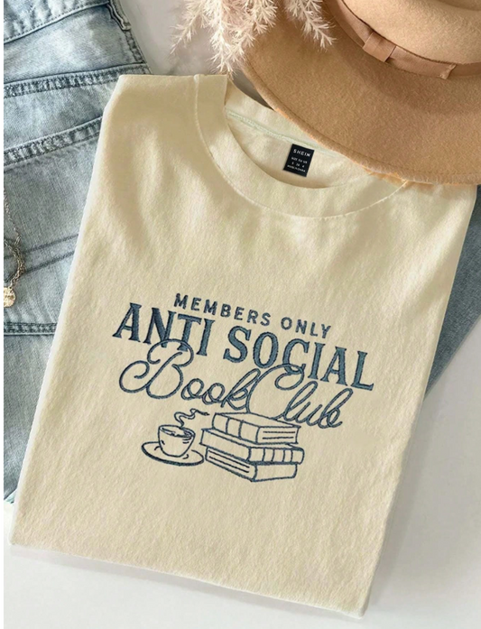Anti-Social Book Club Tee 📚☕
