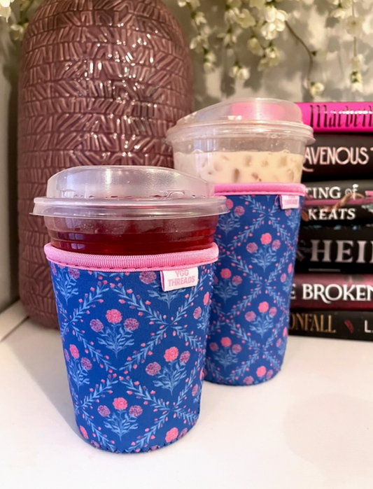 Floral Trellis Iced Coffee Drink Sleeve