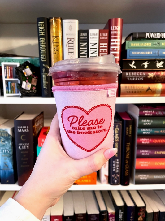 Please Take Me To the Bookstore Coffee Drink Sleeve