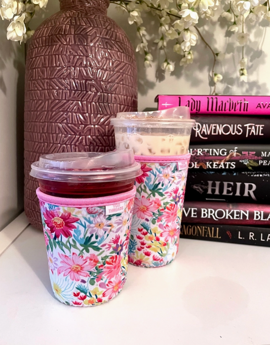 Floral Iced Coffee Drink Sleeve