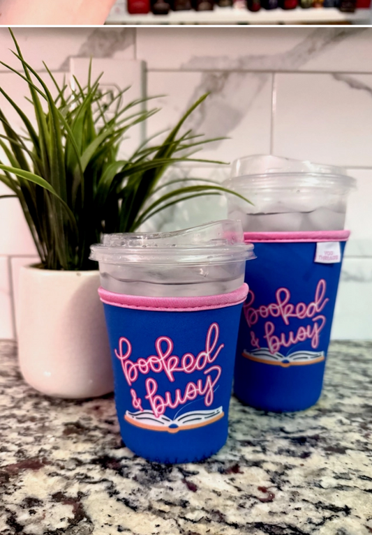 Booked & Busy Iced Coffee Drink Sleeve