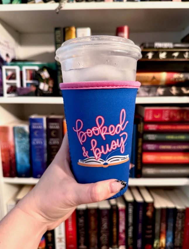 Booked & Busy Iced Coffee Drink Sleeve