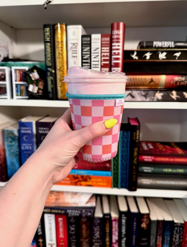 Retro Checker Iced Coffee Drink Sleeve