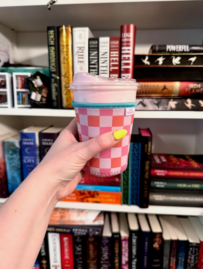 Retro Checker Iced Coffee Drink Sleeve