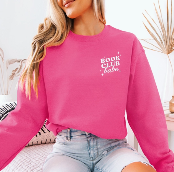 Book Club Babe Embroidered Sweatshirt