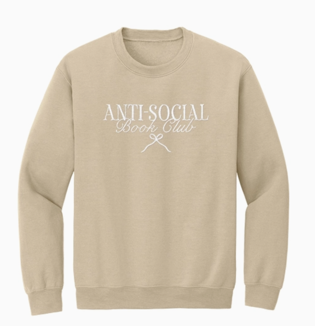 Anti-Social Book Club Embroidered Sweatshirt