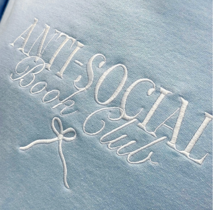 Anti-Social Book Club Embroidered Sweatshirt
