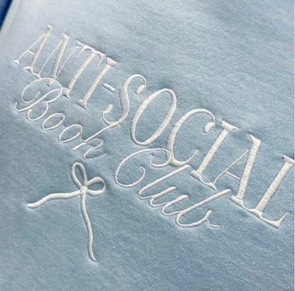 Anti-Social Book Club Embroidered Sweatshirt