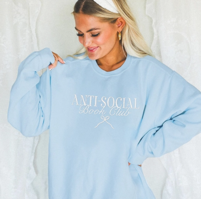 Anti-Social Book Club Embroidered Sweatshirt