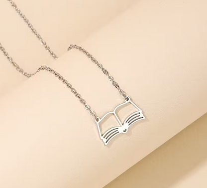 Open Book Necklace