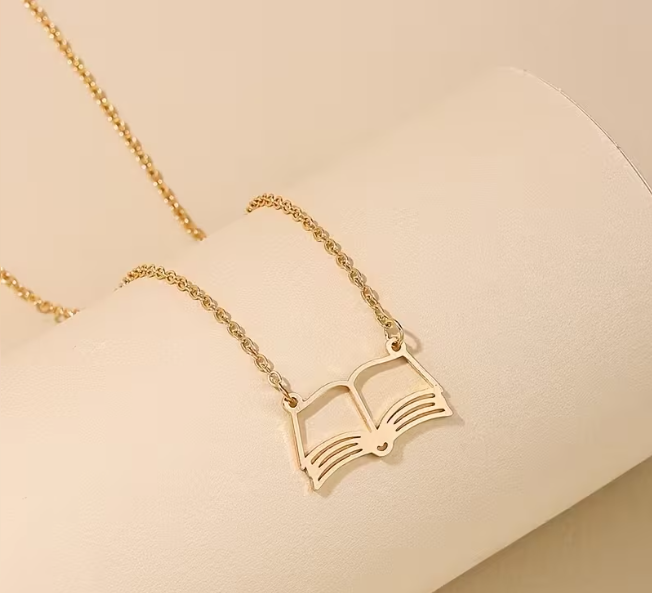 Open Book Necklace