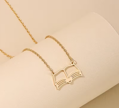 Open Book Necklace